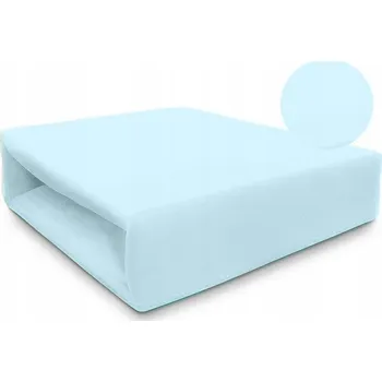 Prostěradlo Prostěradlo JERSEY 160x200 100% BAVLNA S GUMOU Světle Modrá