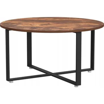 Konferenční stolek VELKÝ KÁVOVÝ STOLEK KULATÝ MODERNÍ DO OBÝVACÍHO POKOJE LOŽNICE HNĚDÝ