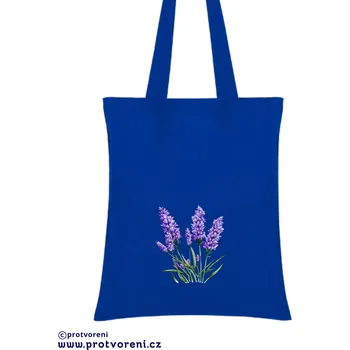 Taška s potiskem Textilní taška, Levandule, 41x37cm, mix barev, 1 kus Vyberte si barvu ZDE:: modrá