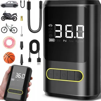 Kompresor Kompresor do Auta Pompka Elektryczna Przenośna Sprężarka Vzduchu s LED