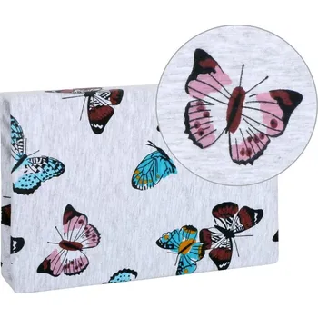 Prostěradlo Bellatex Prostěradlo jersey s elastanem 70x140 cm motýlci