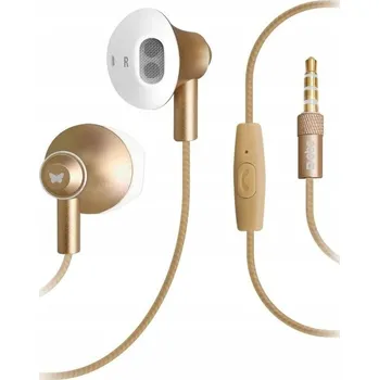 Sluchátka Sluchátka do uší SBS Shiny TESLEARSHINYG Zlatá