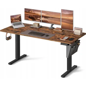 Psací stůl Obdélníkový psací stůl Songmics 160 x 70 x 120 cm, odstíny hnědé