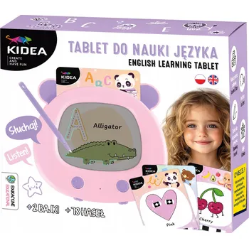 Hračka pro nejmenší Mluvící interaktivní Tablet pro výuku angličtiny, růžový, Kidea