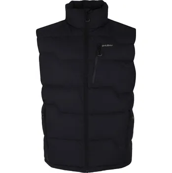 Pánská péřová vesta HUSKY na zip Deep černá Velikost: XXL