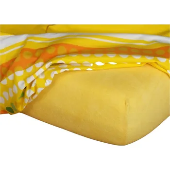 Dadka Froté prostěradlo tmavě žlutá 90x200x20 cm rozměr: 80x140x10