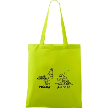 Pigeon pigeoff - Taška bavlněná - 42 x 38 cm ( Limetková )