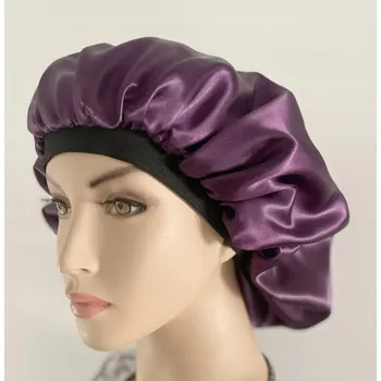 Čepice Saténová čepice na spaní pro lokny a afro účesy polský