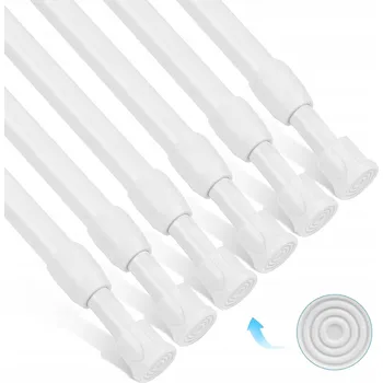 Garnýž Teleskopická tyč bez vrtání Garnýž do koupelny, kuchyně, držák, 6 Kusů