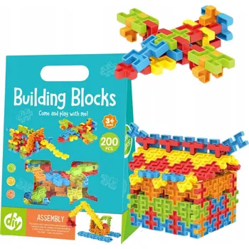 ostatní stavebnice DÁREK PRO MIKULASA, SADA 200 DÍLŮ , PLASTOVÉ STAVEBNICE , STAVEBNÍ SADA