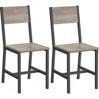 Jídelní židle Robustní židle do jídelny, kuchyně, obývacího pokoje, sada 2 ks, matná šedá