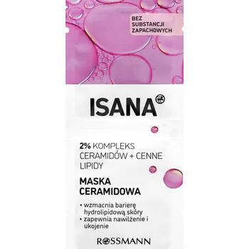 Pleťová maska ISANA KERAMIDOVÁ MASKA NA OBLIČEJ 2% KOMPLEX CERAMIDŮ + LIPIDY 2x 8ml