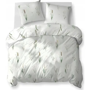 Povlečení Elegantní bavlněné povlečení 160x200 Kłosy bílá béžová 71A