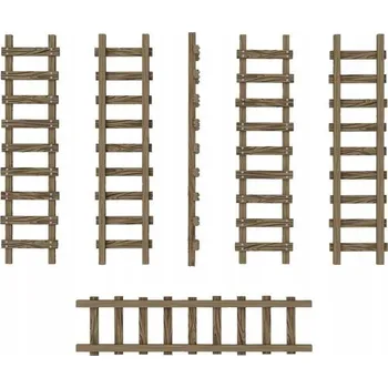 Plastikový model 3D tištěná sada Malé dřevěné žebříky 1:48-1:35 - žebříky 6 ks