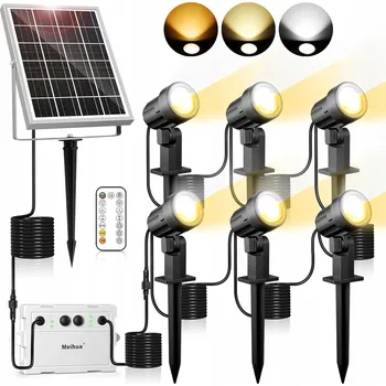 Venkovní osvětlení SOLÁRNÍ LAMPA VENKOVNÍ ZAPICHOVACÍ VODĚODOLNÁ DO ZAHRADY NA TERASU 4 KUSY