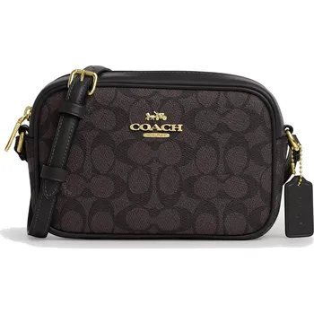 Kabelka COACH Kabelka Mini Jamie Camera Bag In Signature Canvas Gold Walnut Black