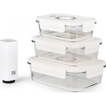 Dóza na potraviny Set G21 skleněných vakuovacích dóz s pumpou, 4 ks