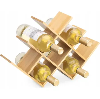 Stojan na víno Stojan na víno Organizér na lahve 8 přihrádek Dřevěný