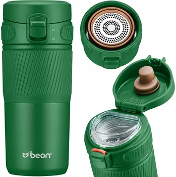 Termohrnek TERMOHRNEK NA KÁVU ČAJ DO AUTA TĚSNÝ PROTISKLUZOVÝ 450 ml