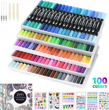 BAREVNÉ POPISOVAČE POPISOVAČE SILNÉ TENKÉ ŠKOLNÍ 100 BAREV VYMĚNITELNÉ