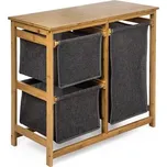 Volně stojící koš na prádlo G21 74 l, hnědý, šedý