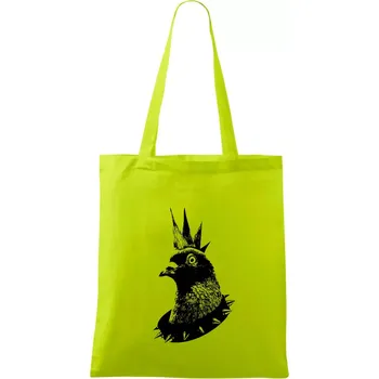 Holub punk - Taška bavlněná - 42 x 38 cm ( Limetková )