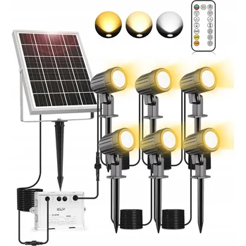 Venkovní osvětlení SOLÁRNÍ LAMPA VENKOVNÍ ZAPICHOVACÍ VODĚODOLNÁ DO ZAHRADY NA TERASU 6 KUSŮ