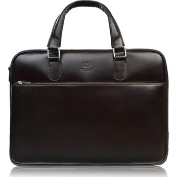 Paolo Peruzzi Kožená taška na dokumenty Paolo Peruzzi; hnědá