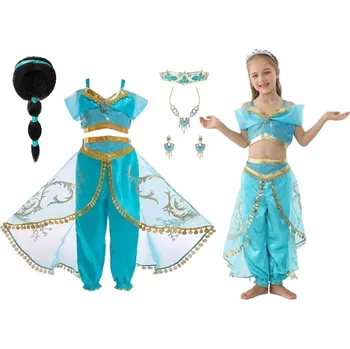 Karnevalový kostým KOSTÝM PŘEVLEK ARABSKÁ DUBAJSKÁ PRINCEZNA JASMÍNA 104 110 CM