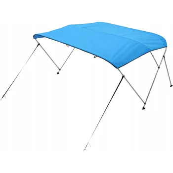Zabezpečení domácnosti VEVOR Daszek Bimini 182x200-213x117CM 3 Łuki Pokrowiec Na Łódź Niebieski