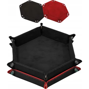 ŠESTIHRANNÁ PODLOŽKA NA KOSTKY PRO RPG HRY MNOHOSTĚNNÉ SKLÁDACÍ PODNOS 2 KUSY