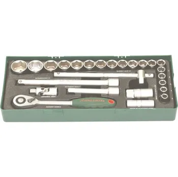 Gola sada 1/2", 6hranné hlavice, 10-32 mm, 25 kusů v kazetě - JONNESWAY S04H4125SP