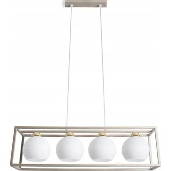 ZÁVĚSNÉ SVÍTIDLO STROPNÍ LUSTR KAŠMÍR BÉŽOVÝ BÍLÉ KOULE DO KUCHYNĚ JÍDELNY