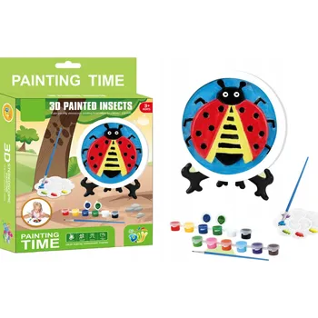 kreativní sada Umělecká sada Sádrová Beruška – Malování barvami pro děti 3+