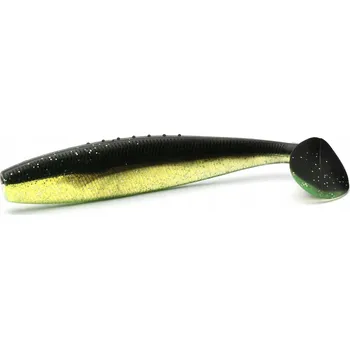 Nástraha IRON CLAW Gumová nástraha Nástraha 10cm BCS - Black Chartreuse Silver Glitter