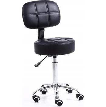 Jídelní židle ŽIDLE TABURET ČTVERCOVÁ S OPĚRADLEM OTOČNÁ S KOLEČKY DO KUCHYNĚ OBÝVACÍHO POKOJE