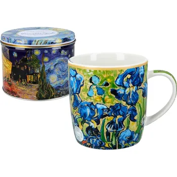 Hrnek 450 ml v plechovce Vincent van Gogh "Kosatce"