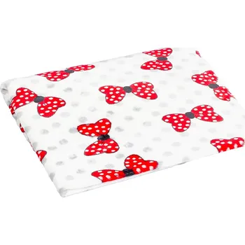 Dětská deka Bellatex Dětská deka ELLA červené mašle 75x100 cm