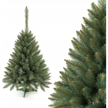 Vánoční stromek EXSMART Umělý vánoční stromek smrk stříbrný hustý jako živý Premium 100 cm