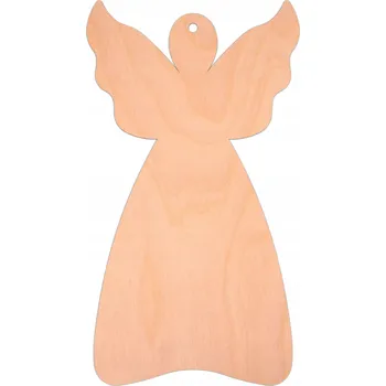 Vánoční dekorace Andělíček dřevěný přívěsek 8cm 1 kus, výška 4,5cm