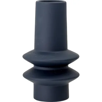 Váza Bloomingville Modrá váza, kamenina, 12,5x22 cm, Isold