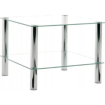 Konferenční stolek Konferenční stolek Haku čtvercový 39 x 39 x 47 cm stříbrný