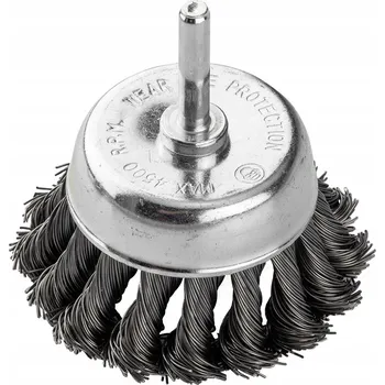 Drátěný kartáč DRÁTĚNÝ KOTOUČOVÝ KARTÁČ 75 mm, zkroucený ocelový drát, stopka 6 mm GRAPHITE