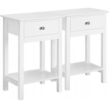 Konferenční stolek Konferenční stolek YAH čtvercový 40 x 30 x 61 cm bílý