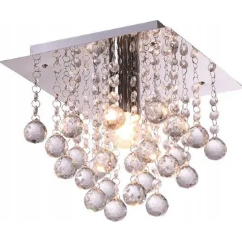 Stropní Svítidlo čtvercový Reality 25 x 25 cm bezbarvý, stříbrný