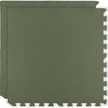 Pěnová podložka HUMBI 120×60, velké voděodolné puzzle, bezpečné, 2 ks, khaki