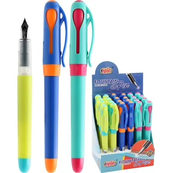 Junior Kuličkové pero s jehlou (směs 3 barev), modrá náplň