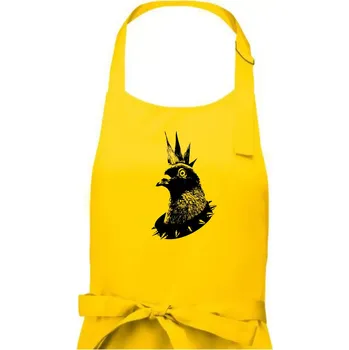 Kuchyňská zástěra Holub punk - Dámská zástěra na vaření - Univerzální velikost ( Žlutá )
