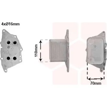 Motor automobilu Olejový chladič, motorový olej VAN WEZEL 06013702