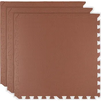 Pěnová podložka HUMBI 180 × 60 cm – velké voděodolné puzzle, bezpečné pro děti, 3 ks, cihlová